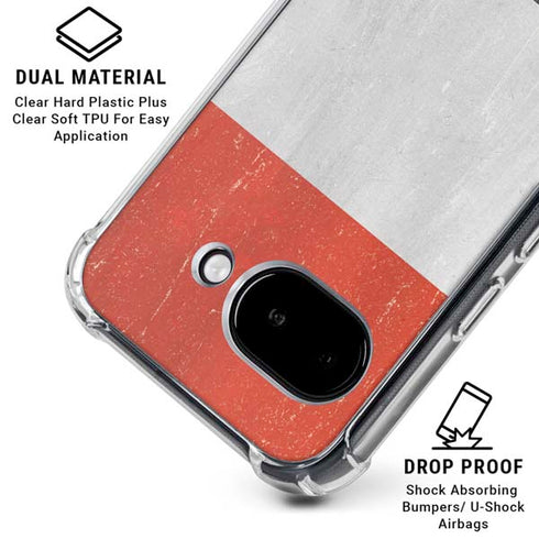 Yemen Flag Distressed Google Pixel 9a Clear Case